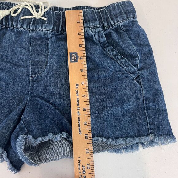 LOFT Women's Dark Denim Cotton Linen Blend Pull On Shorts Size 26 / 2 - Picture 9 of 11